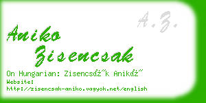 aniko zisencsak business card